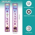 thumbnail image 2 of 2D FLAT 1pair Easter Door Banner, 30x180cm/11.81x70.87 Inch He Is Risen Easter Porch Banner Party Front Door Sign Wall Hanging Spring Decorations and Supplies for Home Office Farmhouse Holiday Decor, 2 of 8