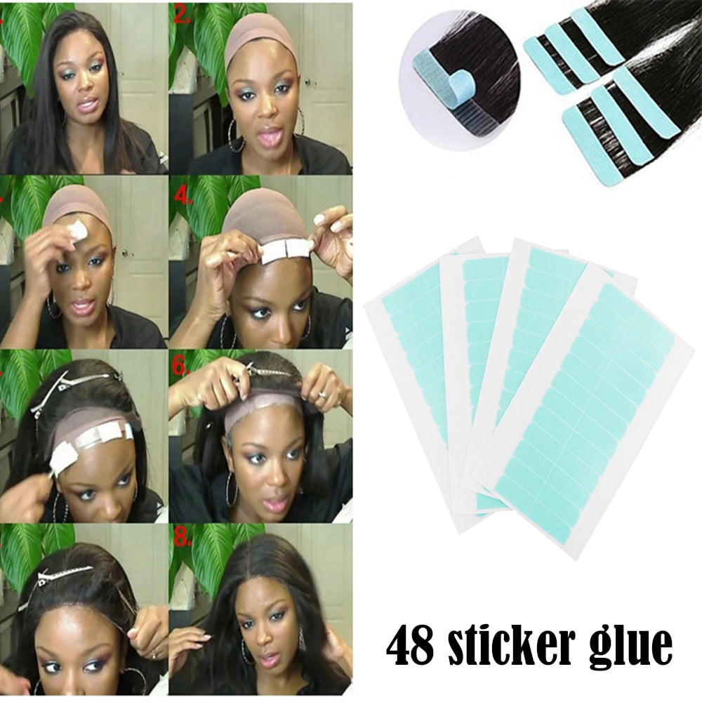  CREATE BEAUTY Lace Front Wig Tape - 36 Pieces, Water-Proof  Strong Adhesive Double Sided Lace Wigs Tape (Blue) : Beauty & Personal Care