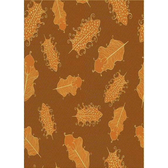 Ahgly Company Machine Washable Indoor Rectangle Transitional Neon Orange Area Rugs, 6' x 9'
