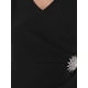thumbnail image 5 of INSPIRE CHIC Vestido de cóctel sin mangas con escote en V y fruncido, negro, talla M, 5 of 6