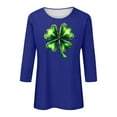 thumbnail image 5 of RXMEKW Chandail Imprimé de la Saint-Patrick pour Femmes Manches 3/4 Col Rond Haut Décontracté, 5 of 5