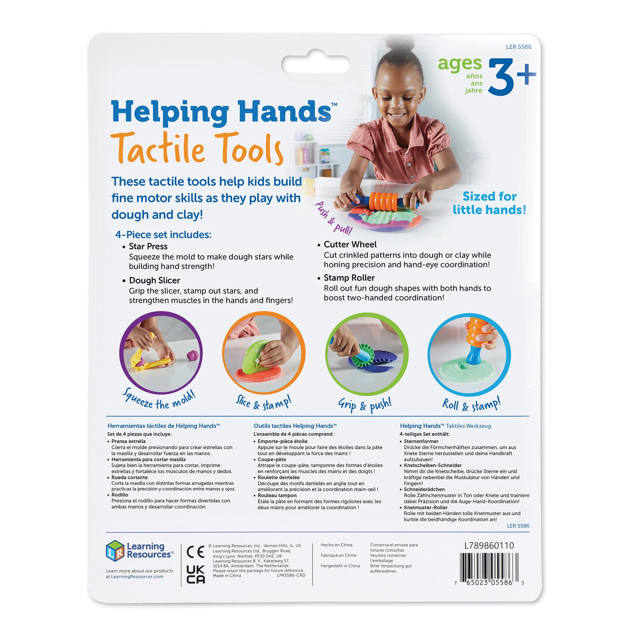 Learning Resources Helping Hands Tactile Tools, Sensory Fidget Toys, Fine Motor Skills, Ages 3+
