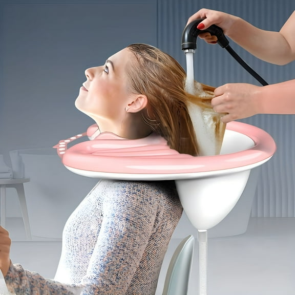 XIRQI Inflatable Shampoo Basin-Lightweight Portable Hair Washing Tray for Bedridden,Handicapped,Seniors,Pregnant-Includes Air Pump