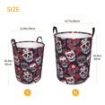 thumbnail image 3 of Rateoe Rose Flowers Pattern Round Laundry Hamper Basket, Tall Hamper Basket for Blanket Storage, Nursery Clothes Hamper for Laundry in Bedroom and College Dorm-Small, 3 of 6