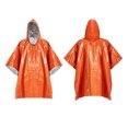 thumbnail image 2 of Impermeable de emergencia PE Película de aluminio | Poncho impermeable para manta térmica cortavientos | Retiene el 90% del calor corporal | Resistente al desgarro | Reversible | Senderismo Acampada, 2 of 8