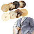 thumbnail image 4 of BUYISI 1 pcs resin button shirts, hand-sewn four-eye button jackets, suits, 4 of 5