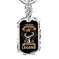 thumbnail image 5 of The Man The Hunting Legend Stainless Steel or 18k Gold Premium Swivel Dog Tag Keychain, 5 of 10