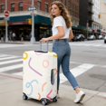 thumbnail image 5 of Stretch Luggage Cover XL(29-32in)– Elastic Travel Suitcase Protector with Handle Openings & Bottom Closure, Washable Polyester Spandex Suitcases Cover, Doodle Print, 5 of 5