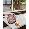 thumbnail image 3 of Farmhouse Toaster Cover 2 Slice, Small Kitchen Appliance Covers, American Country Star Barn Red Brown Plaid Berry Toaster Oven Cover with Loop, Bread Machine Cover Polyester Dust Cover Protection, 3 of 4