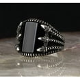 thumbnail image 2 of Roarsilver Claw Model Silver Ring-Handmade Mens Ring-Onyx Stone Ring-Signet Ring Mens-Jewelry Gift For Mens-Silver rings for Men- Men Onyx Wedding Ring | 5.5, 2 of 5