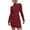 A-Red27, variant on Yuanlong Womens Dresses Plain Roll Collar Long Sleeve Waist-Cinching Bodycon Sweater Dress Fall Winter Slim Soft Mid Dress