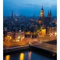 thumbnail image 3 of Ambesonne City Duvet Cover Set, Amsterdam Famous Travel, 2-Calking, Blue Marigold Tan, 3 of 7