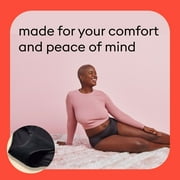 Thinx For All Leaks Women’s Hi-Waist Incontinence Underwear, Size Extra Large, Black
