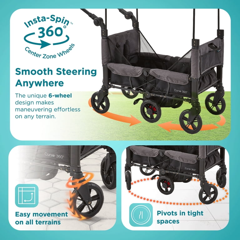 the wagon stroller All Terrain 1204A91 adjustable canopy provides UV Fishing Reels Baitcaster Reel Fox Stand Adapter:with
