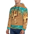 thumbnail image 3 of Haiem Starfish And Seashell 1 Patterned Men's Hoodie with Kangaroo Pocket - Ideal Pullover Sweatshirt for Daily Wear, Travel, and Home-XX-Large, 3 of 7