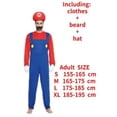 thumbnail image 3 of Disfraz de Super Luigi Brothers para adultos, mono con barba, sombrero y mochila, disfraz de Halloween, 3 of 5