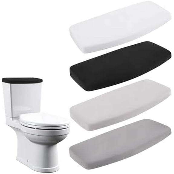 4 Pcs Toilet Tank Cover Lid: Comfortable, Elastic Bottom, Washable, Fits Different Sizes, 4 Colors.