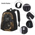 thumbnail image 3 of Vsdgher Gothic Raven Portrait Print Large Capacity Backpack Lunch Bag Pencil Case Combination 3 Piece Set for Student, 3 of 7