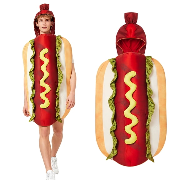 Hotdog Costume for Adult Halloween Hot Dog Funny Cosplay