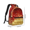 thumbnail image 2 of Salouo Red Gold Glitter Print Laptop Backpack 16.5'' Daypack Carry On Backpack for Men Women Outdoor Bag Laptop Sleeve and Dual for Weekender/Business/Hiking-One Size, 2 of 6