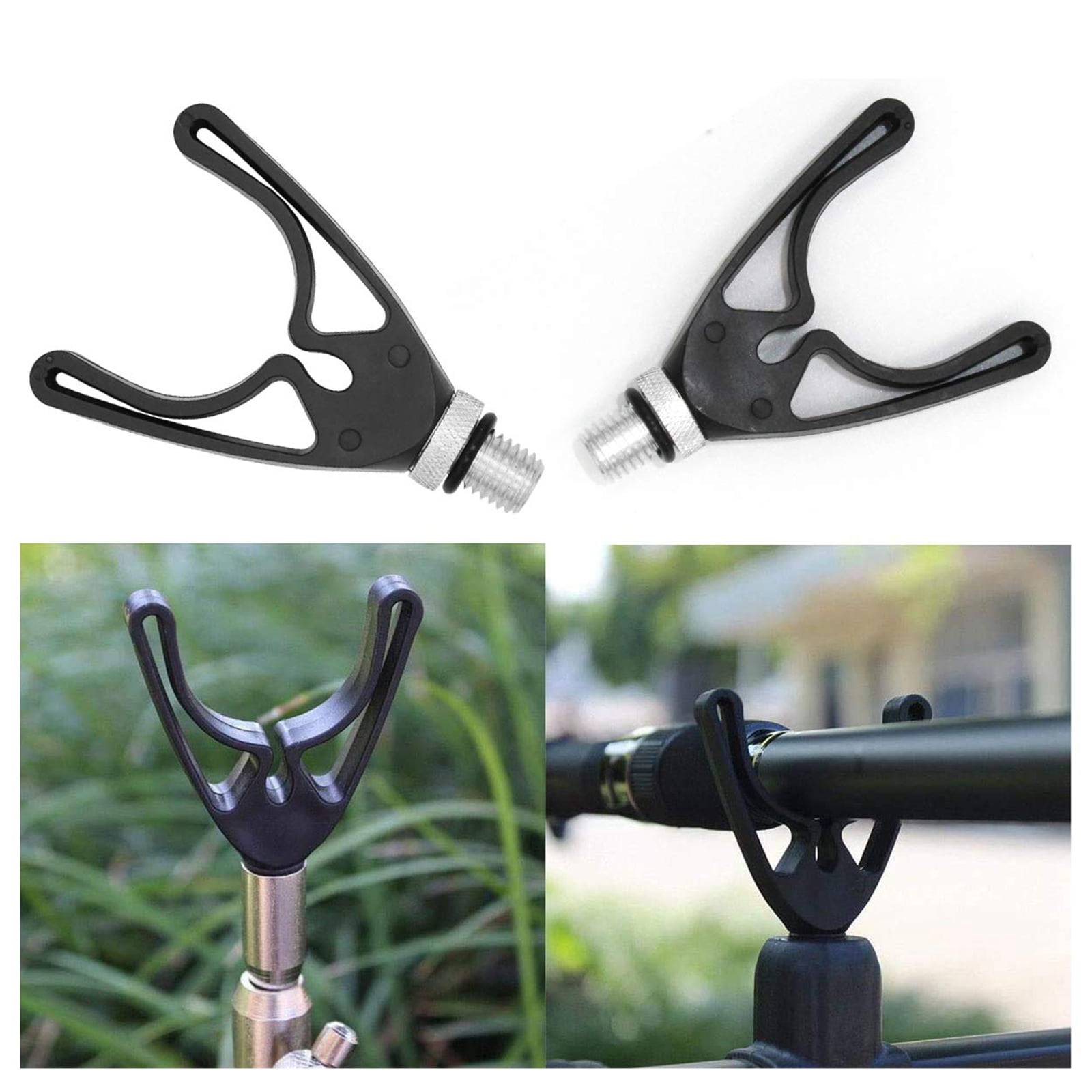 Grips Carp Rod Rest Bracket with Clip MagiDeal 2 Pieces Adjustable Plastic Fishing Tackle Butt Rests