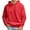 Red, variant on Men's Fall Winter Casual Solid Color Hooded Sweater Top Comfortable Pullover for Everyday Wear