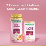 Natures Bounty Hair Growth Gummies with Biotin, Silicon & Arginine Healthy Hair Beauty Supplement, Peach Mango Flavor, 60 Count