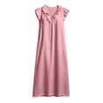 thumbnail image 5 of Dxzfnsa Summer Dresses for Women 2026 Casual Dresses V Neck Puff Sleeve Empire Waist A-Line Maxi Dress S-2XL, 5 of 9