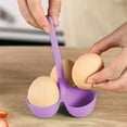 thumbnail image 3 of Ludlz Silicone Egg Steamer 3/5 Cavities Long Handle Heat Resistant Easy Drainage Egg Cooker Steaming Cup Holder Kitchen Supplies, 3 of 8