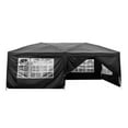 thumbnail image 5 of Heavy Duty 10'x20' Gazebo Party Tent Outside, Waterproof Canopy Tent with 6 Removable Sidewall for Beach Wedding Camping, Durable Outdoor Event Tent for Patio Garden BBQ Shelter, Black, 5 of 7