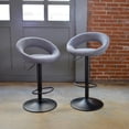 thumbnail image 4 of AmeriHome Arch Back Bar Stool Adjustable Height with Grey Polyester Fabric Seat Material, 4 of 5
