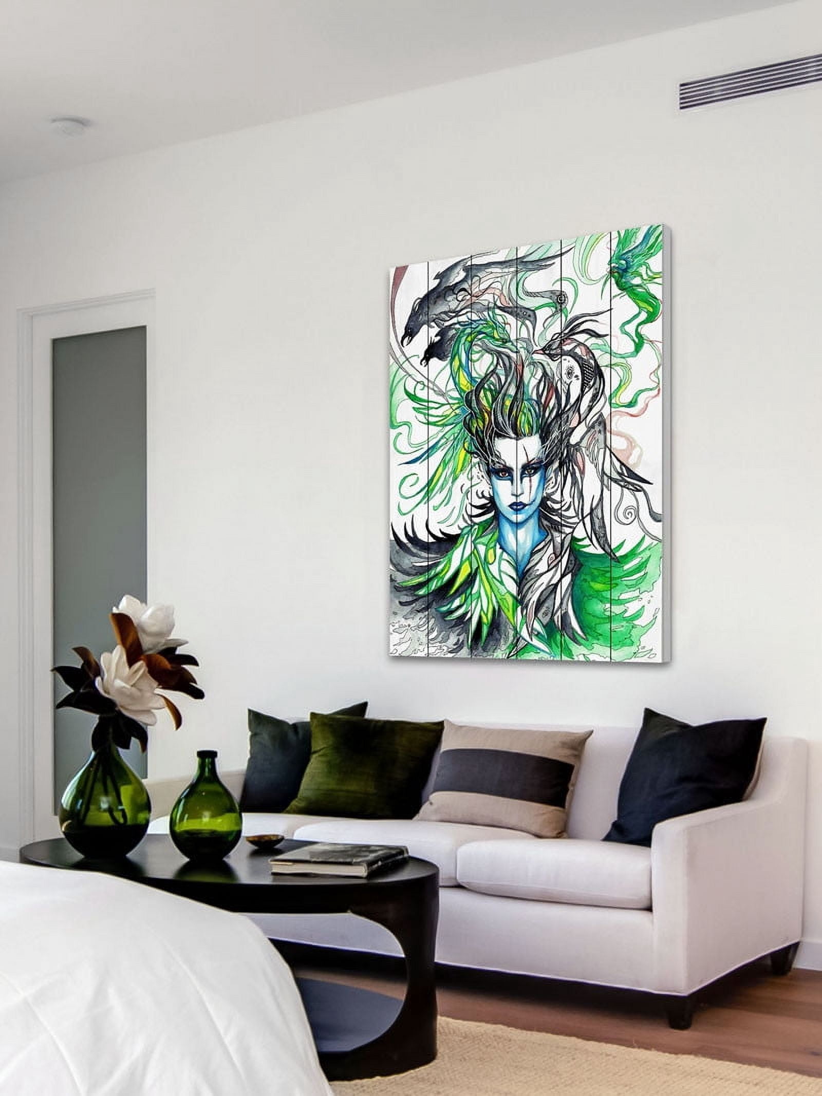 Marmont Hill "Dreams and Doubts" Painting Print on White Wood