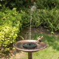 Outdoor Garden Plastic Birdbath and Solar Powered Round Pond Fountain