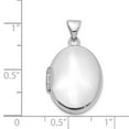 thumbnail image 7 of 14K White Gold Plated 22mm Oval Locket Pendant, 7 of 7