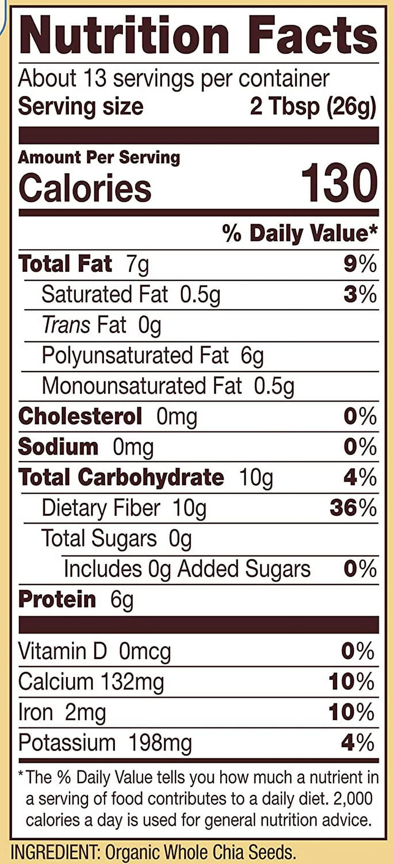 Bob's Red Mill, Organic Whole Chia Seeds, 12 oz (340 g) (Pack of 3)
