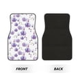 thumbnail image 2 of Balery Orchids Flowers Pattern 4-Piece Floor Mats, Heavy-Duty Rubber Liners, Anti-Slip Design, All-Season Automotive Protection, Vehicles, Cars, Trucks, and SUVs, 2 of 5