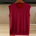 thumbnail image 2 of Posijego Mens V Neck Sweater Vests Uniform Tops Sleeveless Crew Neck Casual Knit Pullover Sweater Vests for Men, 2 of 5
