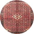 thumbnail image 1 of Ahgly Company Machine Washable Indoor Round Traditional Orange Salmon Pink Area Rugs, 3' Round, 1 of 7