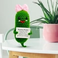 thumbnail image 1 of Mini papa linda con tarjeta positiva, regalos de cumpleaños para un amigo (pepino con pajarita), 1 of 5