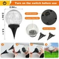 thumbnail image 3 of Lysliv Solar Globe Lights Outdoor Waterproof-Solar Balls-Solar Garden Lights-Solar Orbs for Outside Red 4 Globes Cracked Glass Ball for Lawn Patio Yard Backyard Decorations, 3 of 8