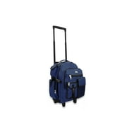 Everest Unisex Deluxe Backpack On Wheels 13.5x 21x 12 Navy
