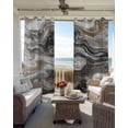 thumbnail image 4 of Black Marble Blackout Curtains 54 Inches Long for Bedroom, Retro Chic Abstract Mottled Texture Art Thermal Insulated Room Darkening Black Out Window Curtain Panels Grommet Drapes for Living Room, 4 of 8