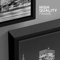 thumbnail image 4 of wall26 3 Piece Framed Canvas Print - Contemporary Art, Modern Wall Art - Black and White Manhattan Skyline and Brooklyn Bridge - Giclee Artwork - Gallery Wrapped Wood Stretcher Bars - 24"x36&quo, 4 of 5