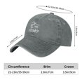 thumbnail image 5 of WTF Where's The Fish 1 Baseball Cap Vintage Soft Washed Denim,Golf Dad Hat Adjustable Trucker Hats for Men Women Unisex Adult,Gray, 5 of 6