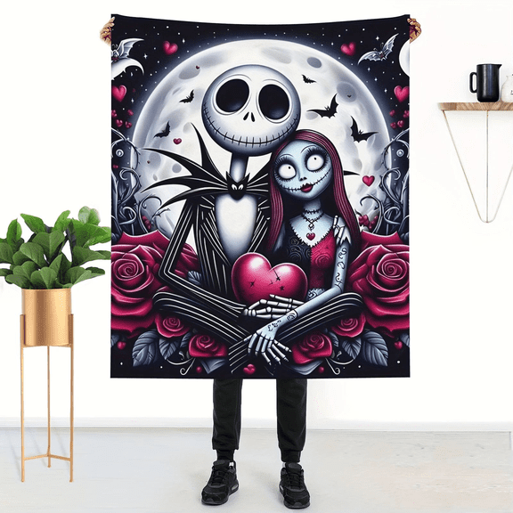 The Nightmare Before Christmas 40*50in Blanket Print Blanket,1 Count Soft Comfortable Throw Blanket,Warm Napping Blanket for Bed Couch Sofa Chair Easter Gift