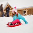 Magshion 25 inch Round Snow Saucer Sled, Plastic Circle Disc Sleds
