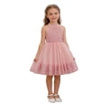thumbnail image 7 of CYRBOKO Flower Girl Dresses, Wedding A-line Princess Sleeveless Mesh Dresses Pink Size 3-4 T, 7 of 7