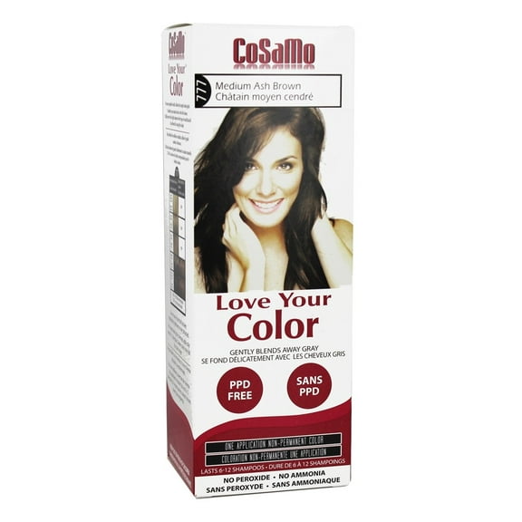 Love Your Color Hair Color - CoSaMo - Non Permanent - Med Ash Brown - 1 ct
