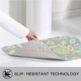 thumbnail image 4 of Floral Dark Grey 16x24 Flannel Bath Mat for Bathroom, Anti-Slip Backing Soft Bathroom Rug, Washable Water Absorbent Mat, 4 of 9