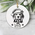 thumbnail image 5 of Personalized Beagle Wearing Santa Hat Christmas 2025 Ornament, Customized Name and Year Beagle Pencil Drawing Ornament, Gifts for Beagle Lovers, Beagle Ornament for Family Friends HQ6NwU, 5 of 6